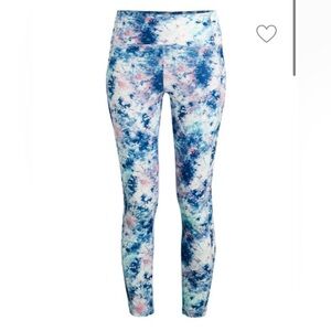 X BY GOTTEX Mia Tie Dye Ankle Leggings Side Pockets Size Medium